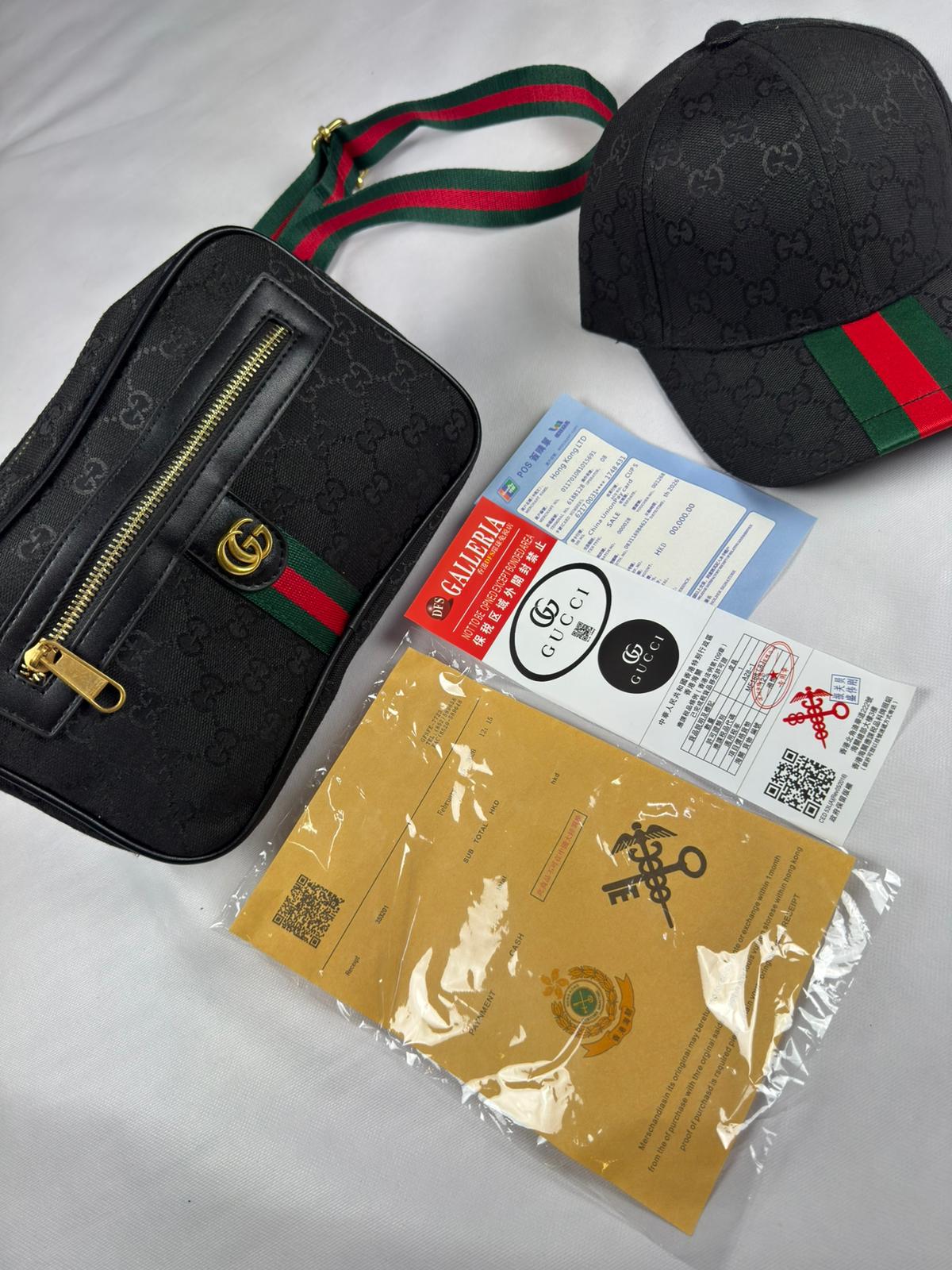 Pack Bolso Cruzado + Gorra Negro