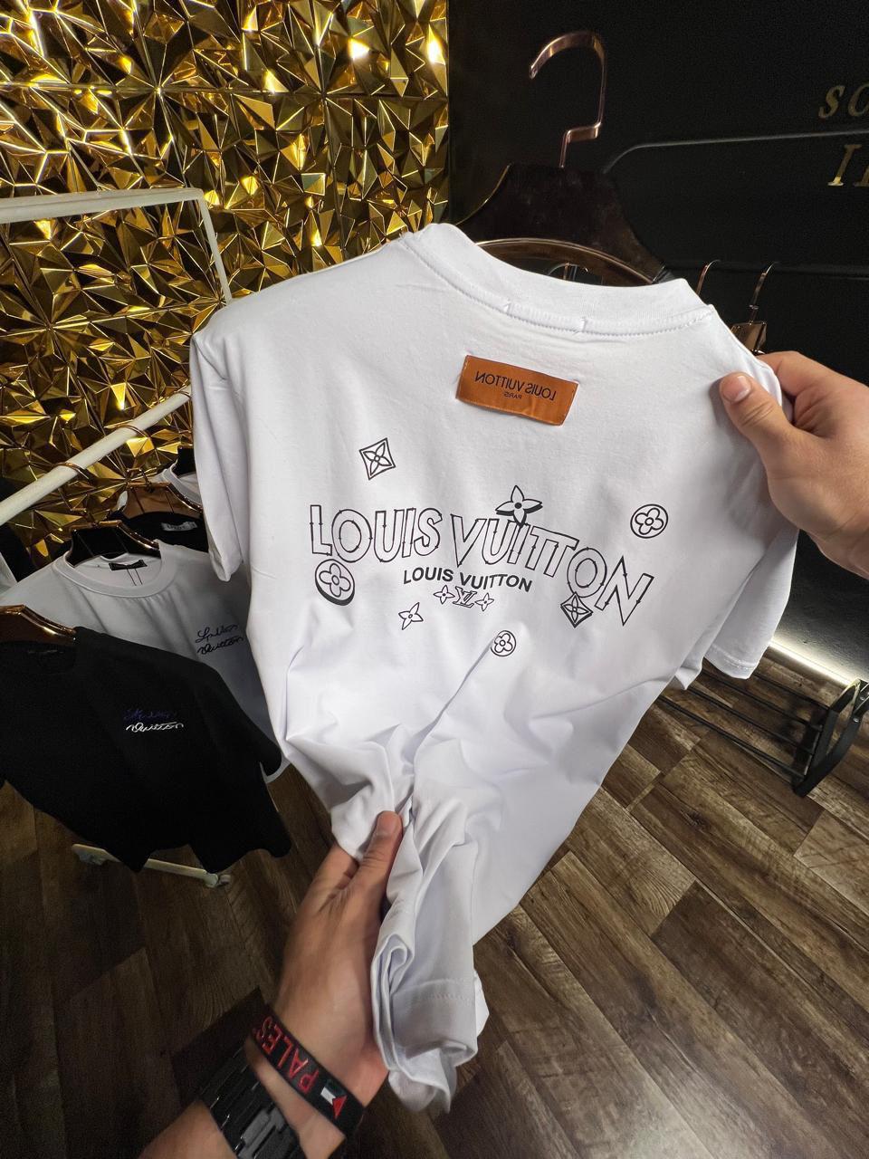 Camiseta Dior CD Logo Graffiti Negro Blanca
