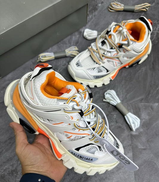 Balenciaga Track White And Orange