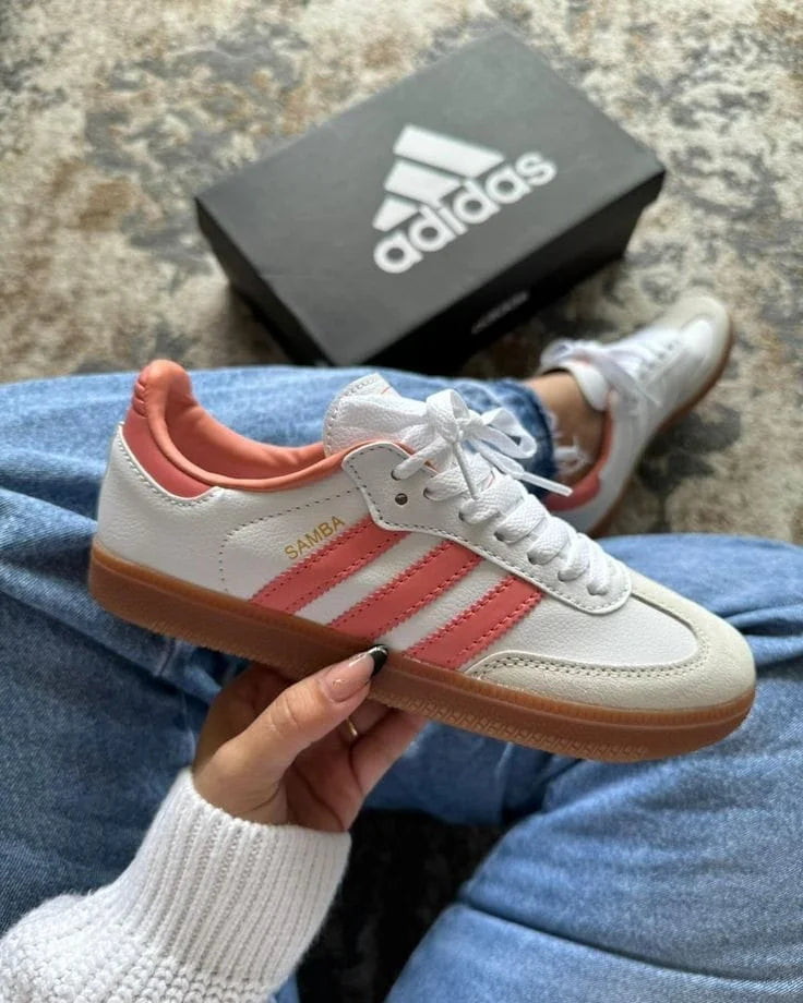 Adidas Samba Blanco/Salmon