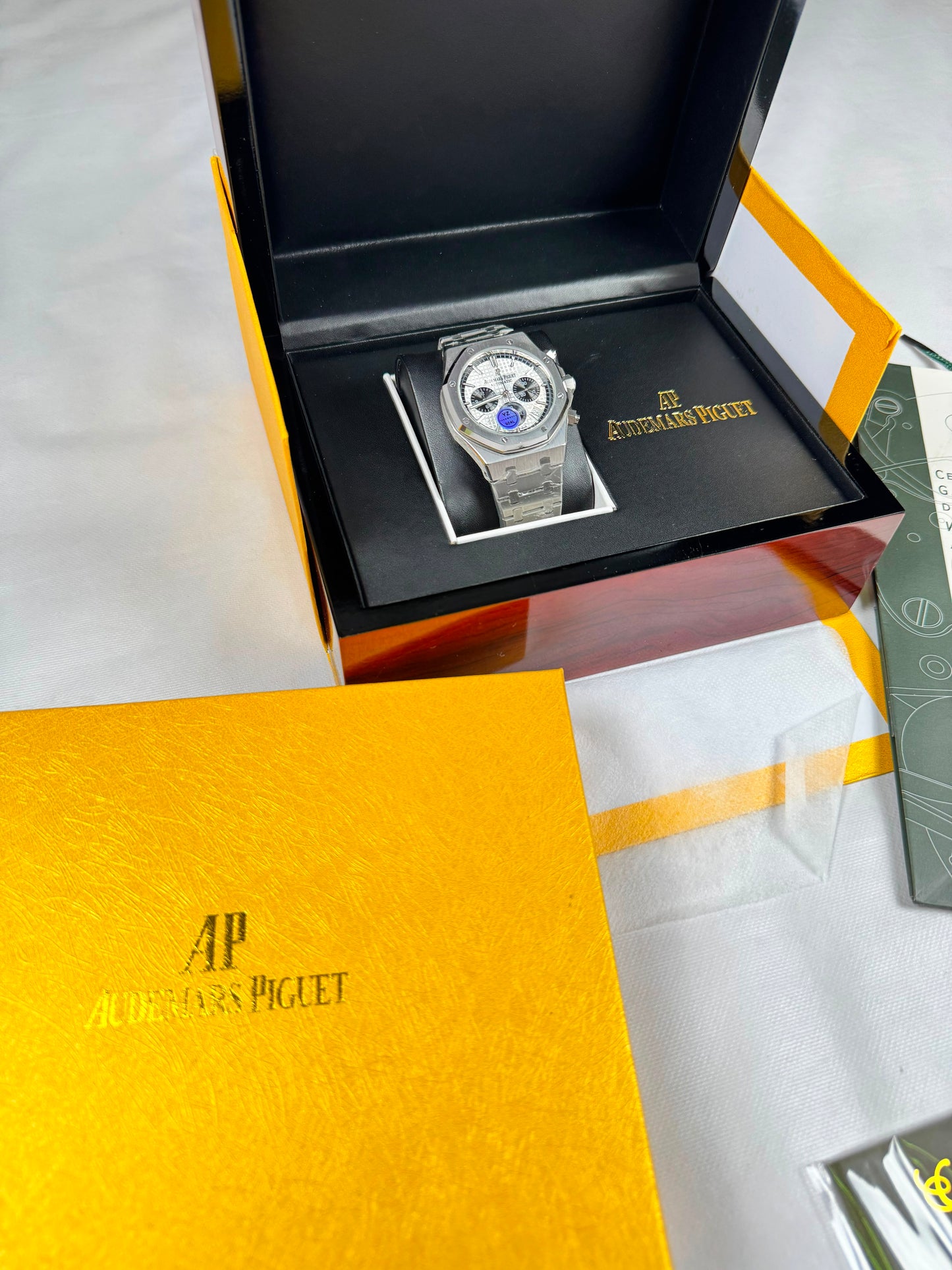 Reloj Audemars Piguet Grey And Blue (Maxima Calidad)