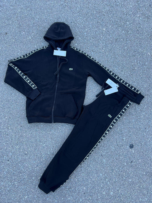 Chandal Lacoste Cremallera Negro