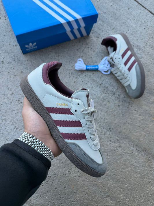Adidas Samba White Vinotinto