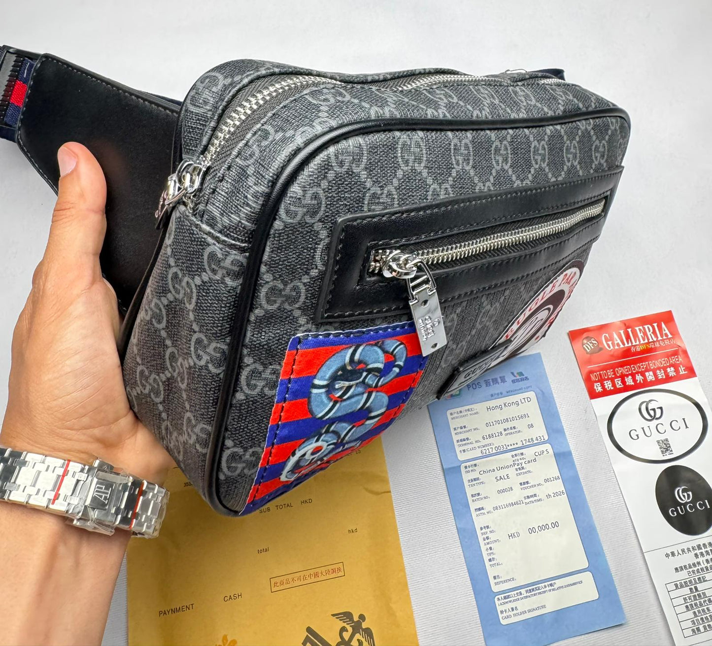 Riñonera Gucci Messenger Bag  Negro
