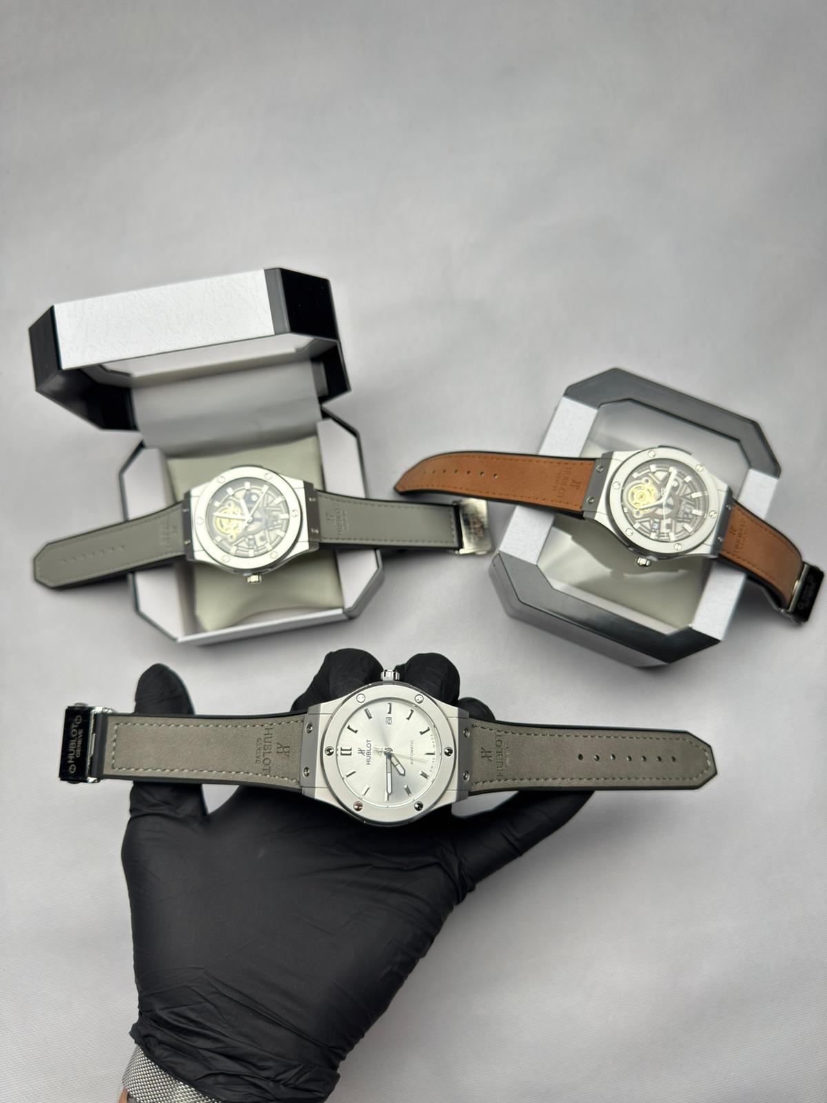 Hublot Classic Fusion Titanio Dial Blanco – Correa Gris