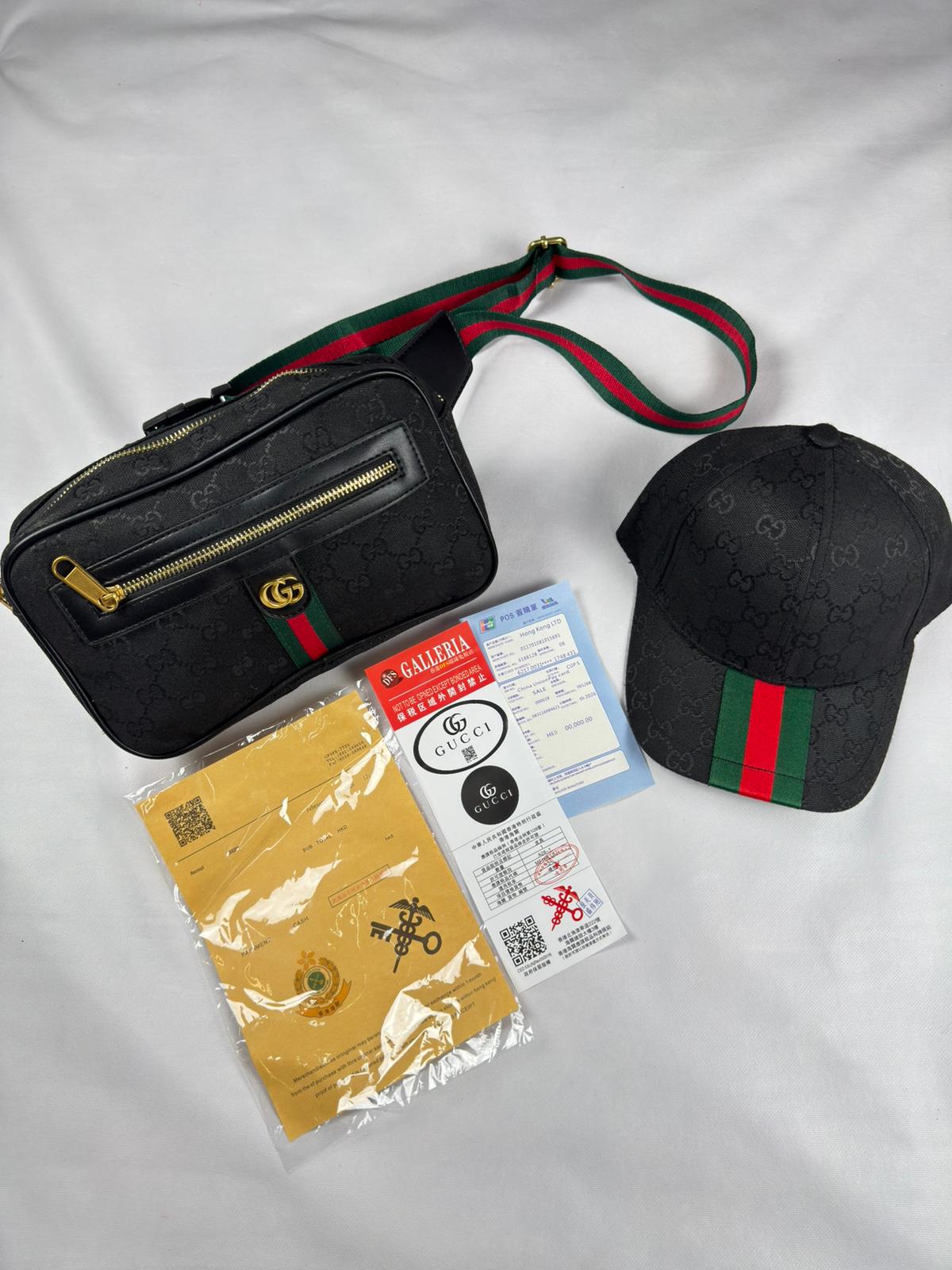 Pack Bolso Cruzado + Gorra  Negro