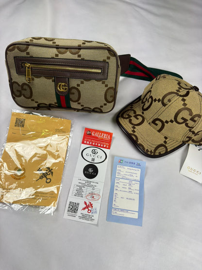 Pack Bolso Cruzado + Gorra Beige