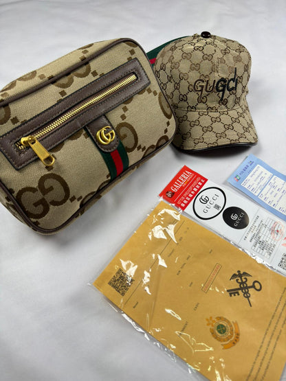 Bolso Cruzado Monograma Beige Clásico Premium