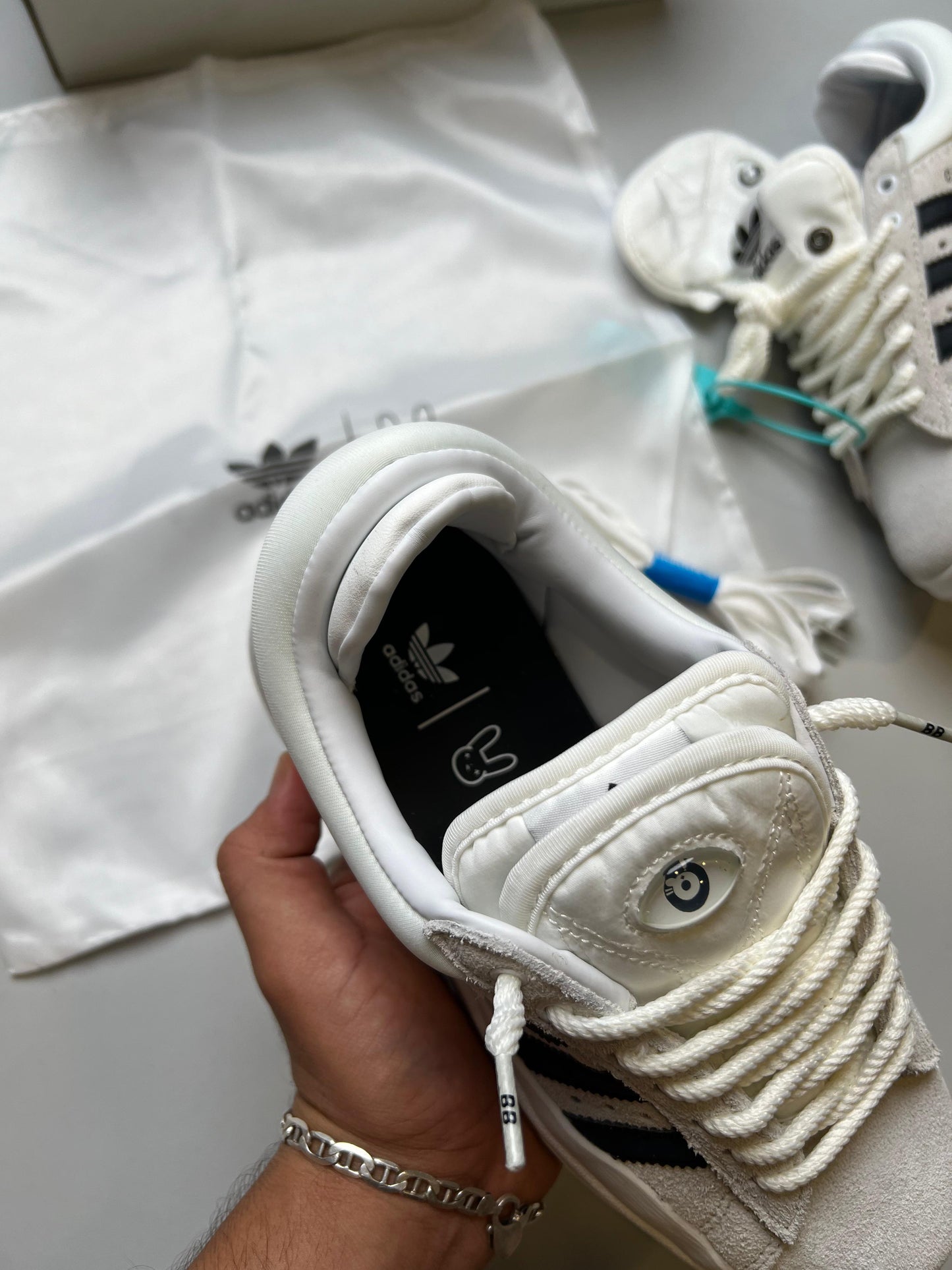Adidas Campus White x Bad Bunny