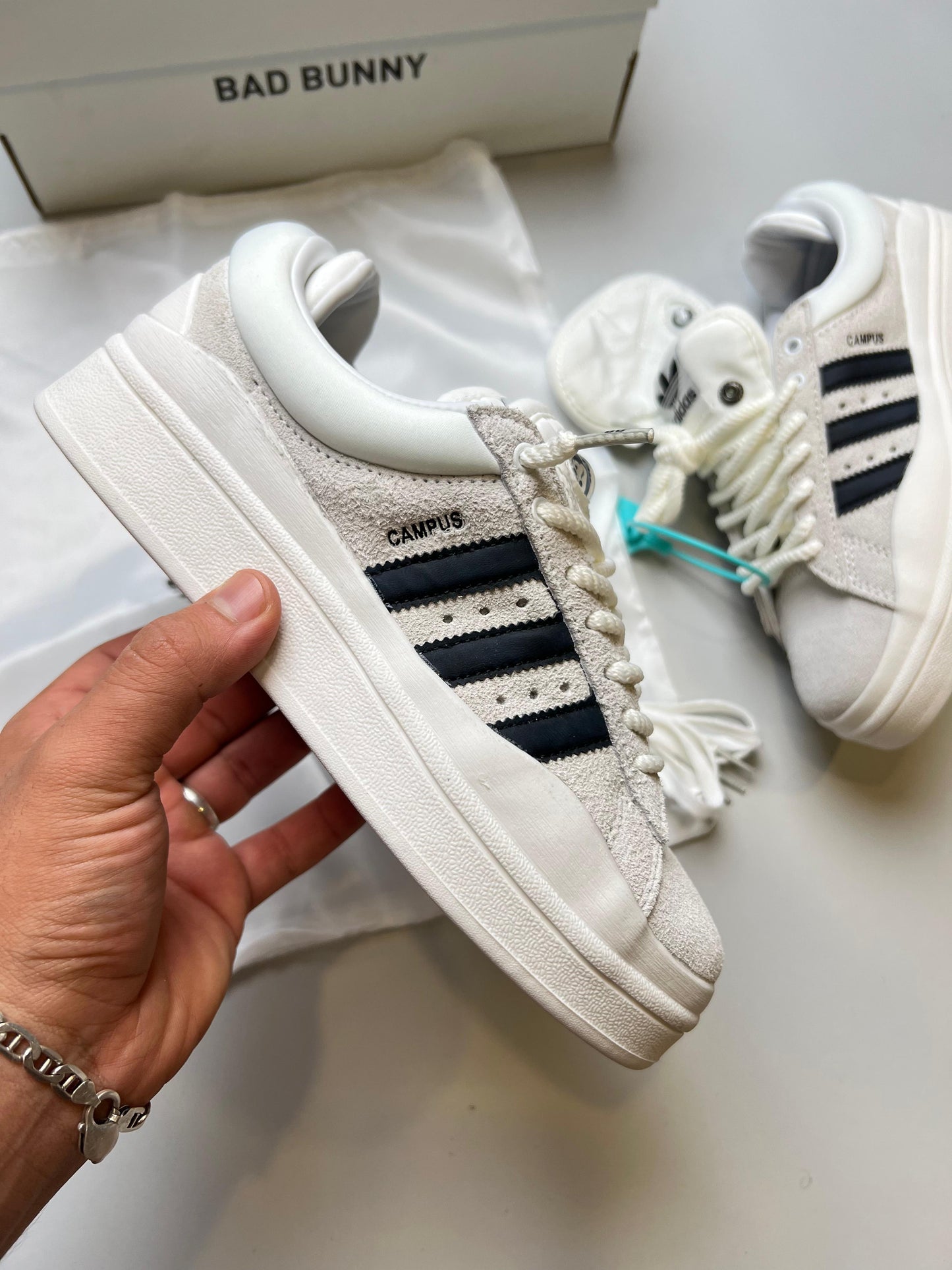 Adidas Campus White x Bad Bunny