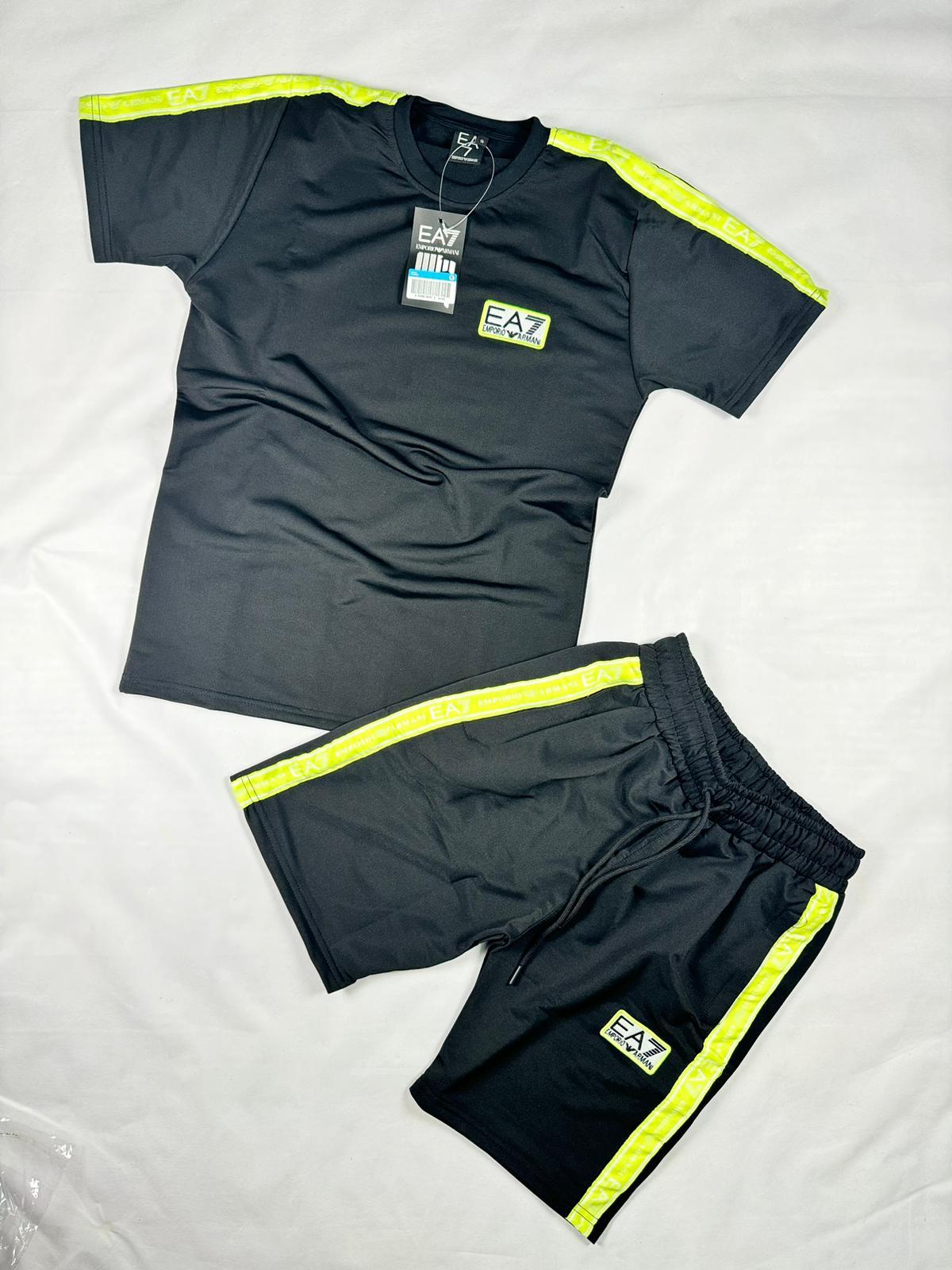 Conjunto EA7 Negro Fluor