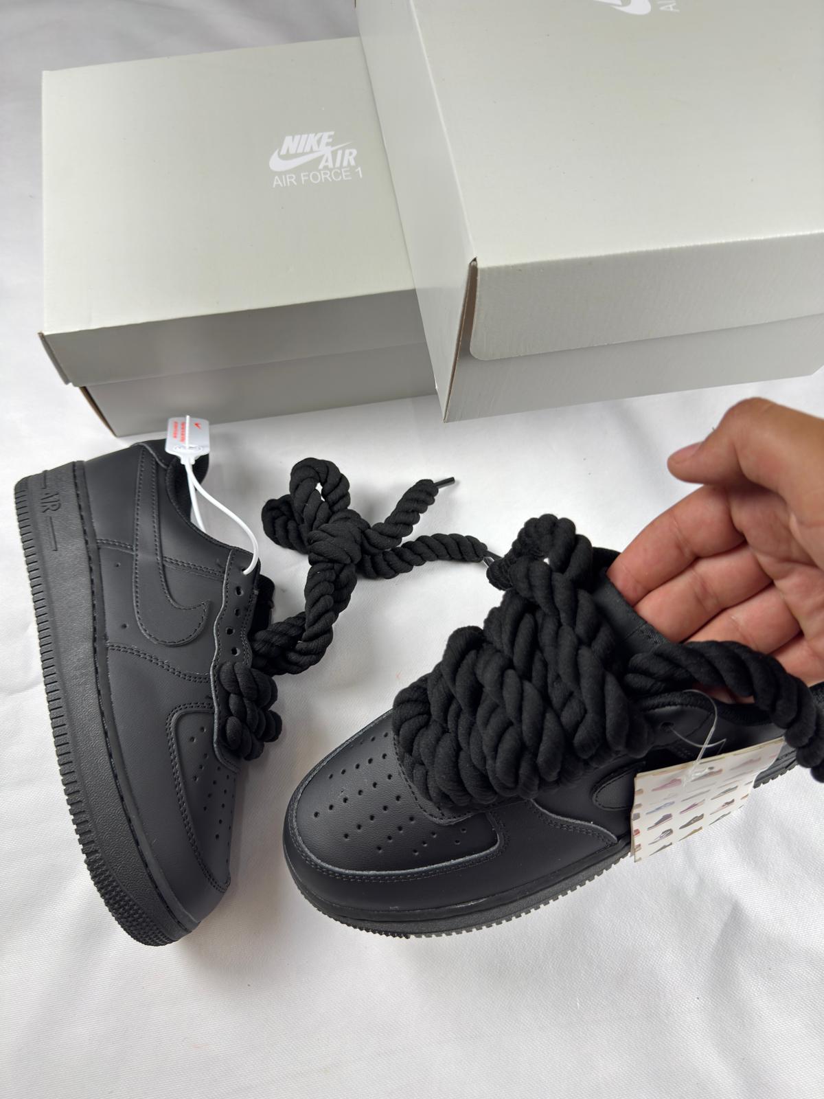 Nk Air Force 1 Black Rope Laces